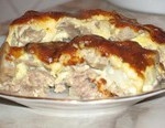 Запеканка с грибами и фаршем
